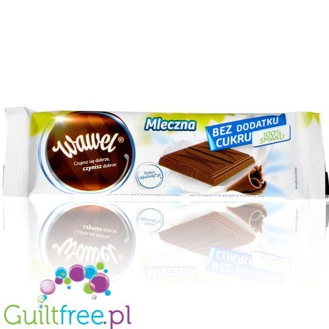Wawel no added sugar plain milk chocolate, 30g bar