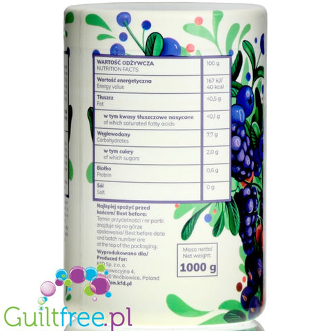 KFD Low calorie fruit jelly-spread, Forrest Fruits