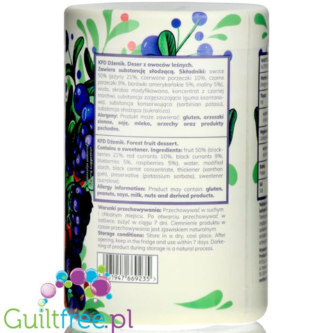 KFD Low calorie fruit jelly-spread, Forrest Fruits