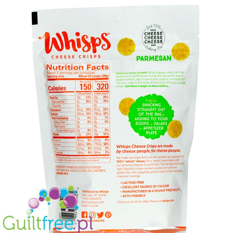 Cello Whisps Cheese Crisps, Parmesan 2.12 oz