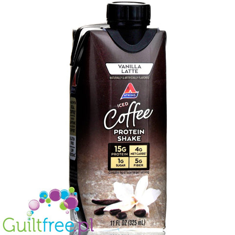 Atkins Nutritionals  Iced Coffee Ready-to-Drink Protein Shakes, Vanilla Latte, 11 oz