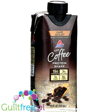 Atkins Nutritionals  Iced Coffee Ready-to-Drink Protein Shakes, Cafe Au Lait, 11 oz