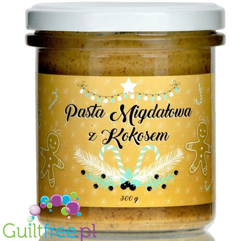 Krukam crunchy almond butter, coconut paste & sugar free biscuits