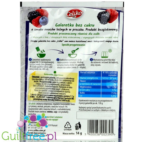 Celiko Natura sugar free lemon jelly