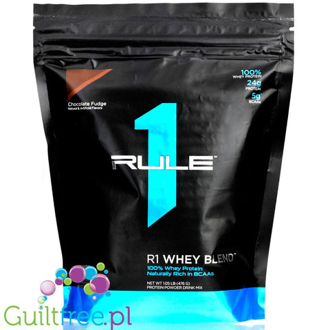 Rule1 R1 Whey Blend (1lb)  Chocolate Fudge
