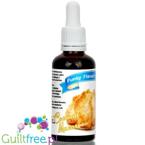 Funky Flavors Sweet Coconut Macaroon - sweetened, liquid, sugar & fat free Eggnog food flavoring