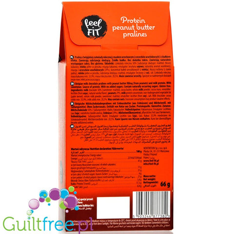FeelFIT Protein Peanut Butter Praline, protein enriched & sugar free