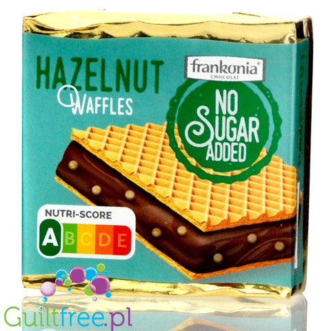 Frankonia Chocolat No Sugar Added, Hazelnut Waffle Nutri Score A, 9er pack