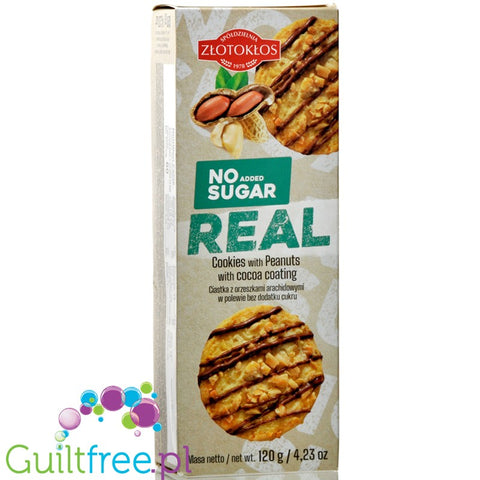 Złotokłos REAL Peanut Cookies with Cocoa Coating, no added sugar