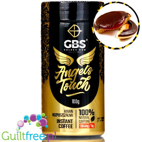 GBS Angel's Touch instant flavored coffee with caffeine boost, Caramel