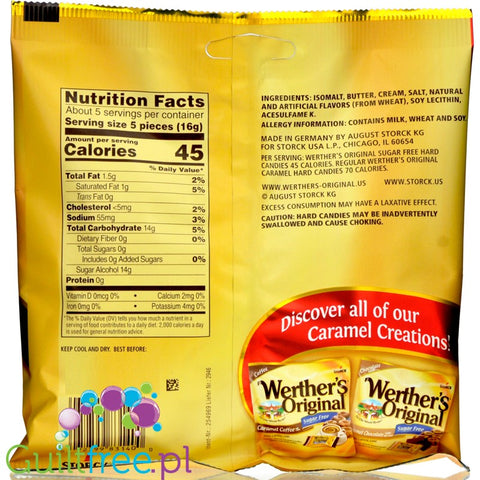 Werther's Original sugar free candies ver. USA