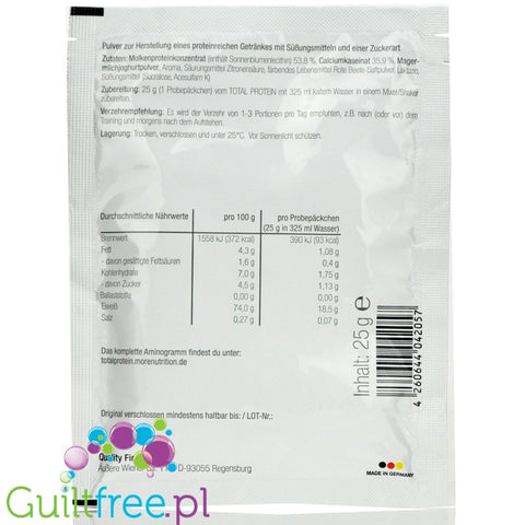 More Nutrition Total Protein Ice Coffee - thick casein protein for desserts, sachet 25g