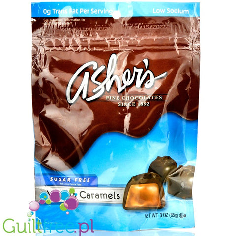 Asher's Chocolates Sugar Free Candy, Milk Chocolate Vanilla Caramels