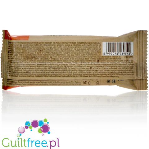 Biotech Vegan Bar Peanut Butter - gluten free, sugar free plant protein bar with no palm oil