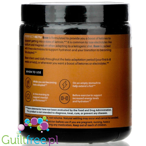 Perfect Keto, Keto Base, Salted Caramel - ketones beta hydroxy-butyrate (BHB)