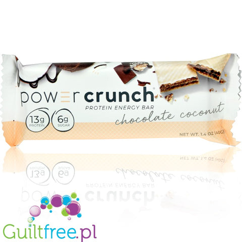 Power Crunch Chocolate Coconut Protein Waffer BOX x 12 -