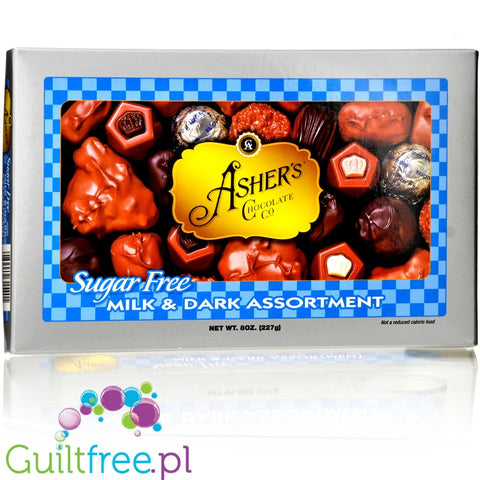 Asher's Chocolates Sugar Free Candy, Milk & Dark Chocolate Assortment