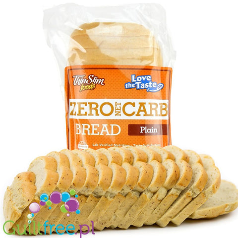 ThinSlim Foods Love the Taste Zero Carb Bread, Plain keto bread without carbohydrates 45kcal