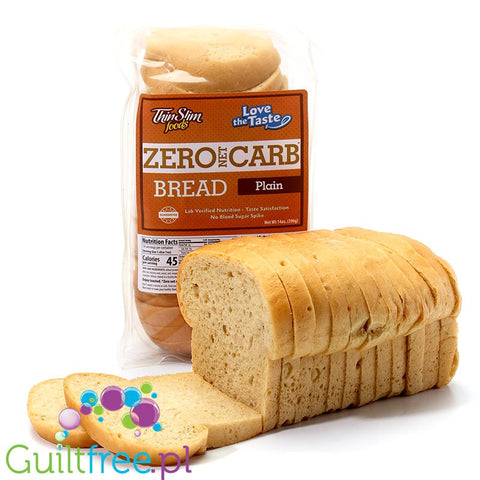 ThinSlim Foods Love the Taste Zero Carb Bread, Plain keto bread without carbohydrates 45kcal