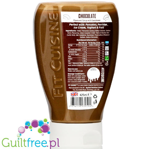 Applied Fit Cuisine Syrup - 425ml - Chocolate