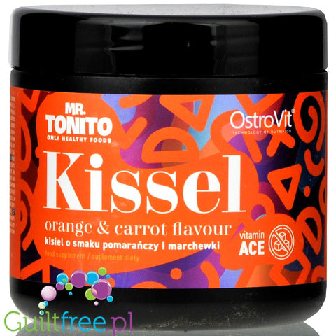 Mr. Tonito Kissel Orange & Carrot, sugar free jelly dessert with vitamins A, C & E