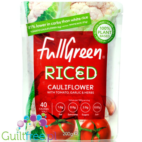 Full Green Riced Ideas Tomato, Garlic & Herbs 200g- risotto - riced cauliflower
