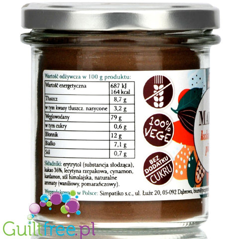 Cocoa instant with erythritol