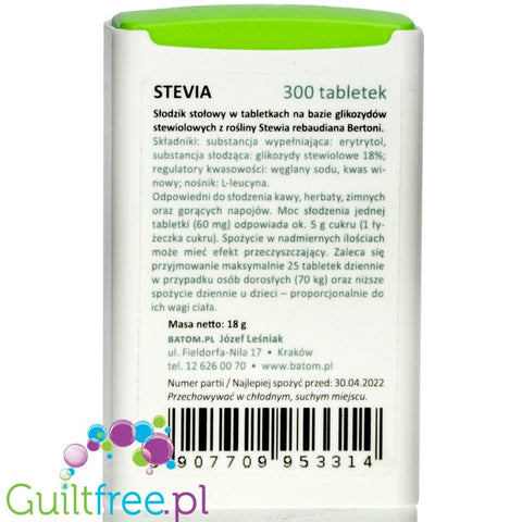 Batom Stevia 300 tabs