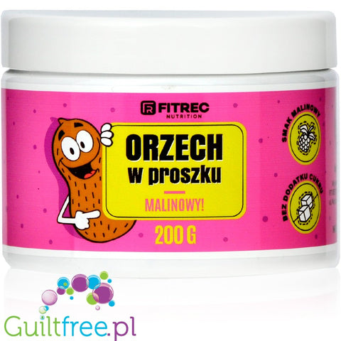 FitRec Powder Peanut & Raspberry - defatted peanut powder