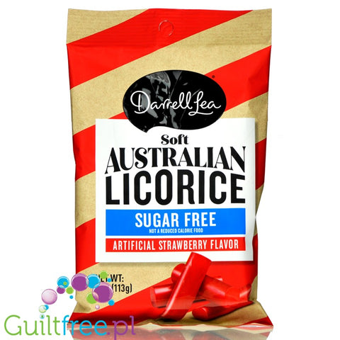 Darrell Lea Strawberry Liquorice, Sugar Free Soft Liquorice from Australia