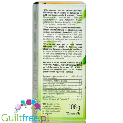 INSTICK Black Tea Lemon sugar free instant drink