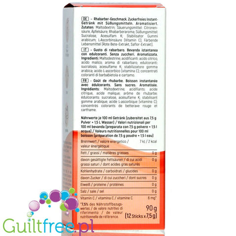 INSTICK Rhubarb sugar free instant drink