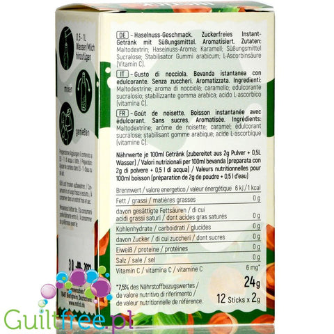 INSTICK Hazelnut 12 x 0,5L sugar free instant drink
