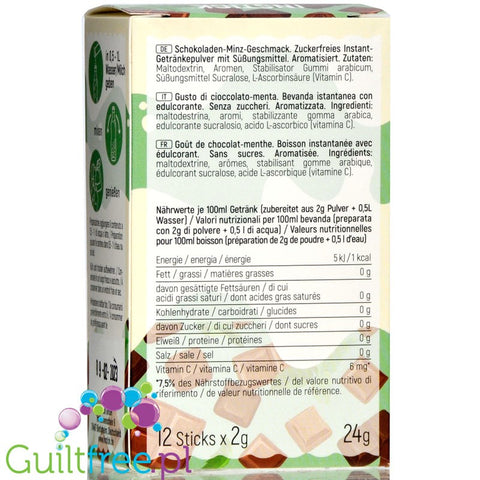INSTICK Chocolate & Mint 12 x 0,5L sugar free instant drink