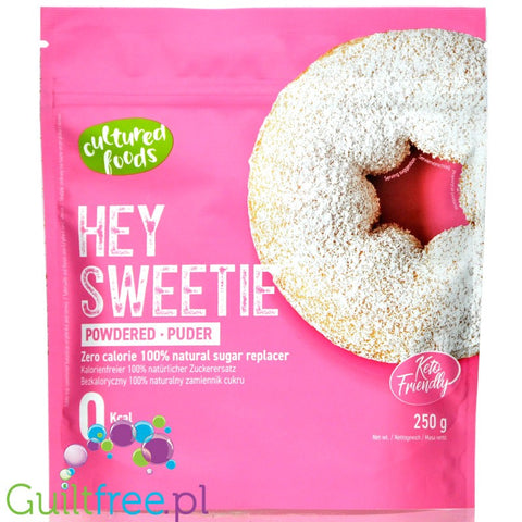 Hey Sweetie, powdered sweetener, stevia & erythritol, icing sugar calorie free substitute