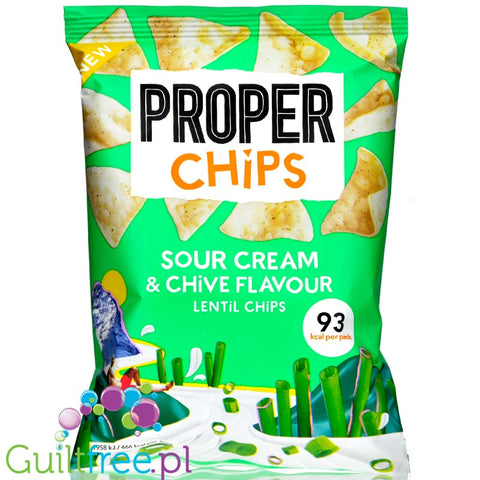 PROPERCHIPS Sour Cream & Chive Flavour Lentil Chips 20g