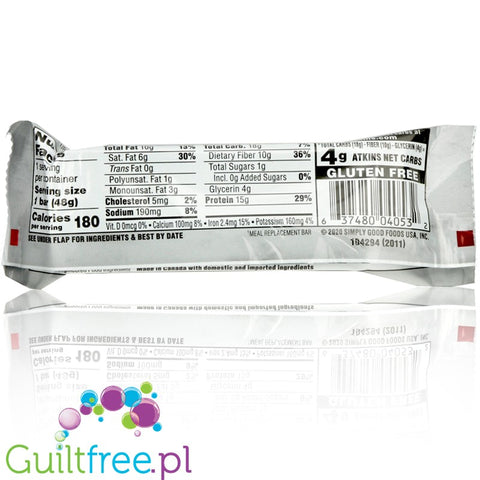 Atkins Meal Double Fudge Brownie  protein bar without maltitol