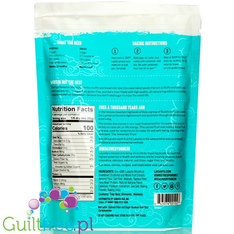 Lakanto Sugar Free Muffin & Bread Mix, Banana Nut