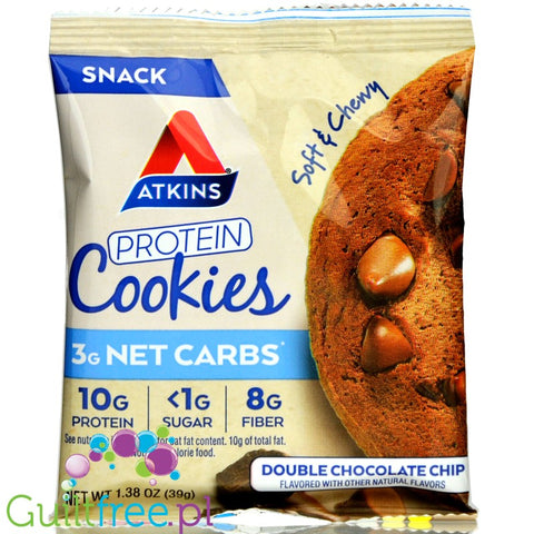 Atkins Nutritionals Snack Protein Cookies, Double Chocolate Chip 4 cookies