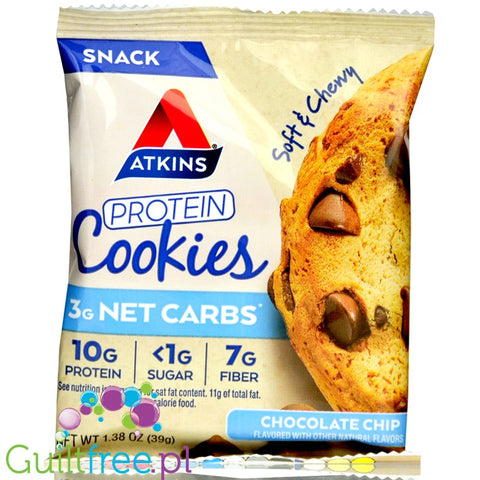 Atkins Nutritionals Snack Protein Cookies, Chocolate Chip 4 cookies 