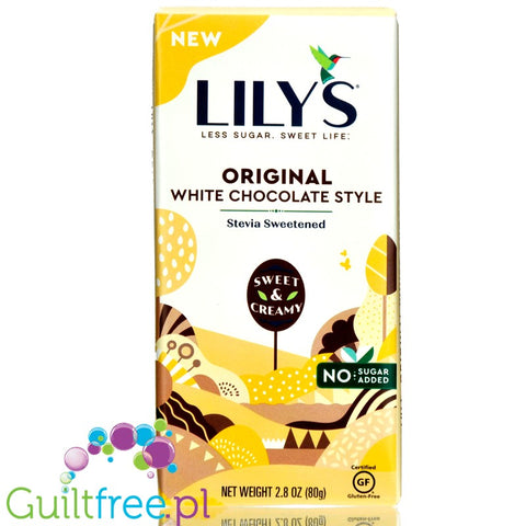 Lily's Sweets No Sugar Added White Chocolate Style Bars, Original