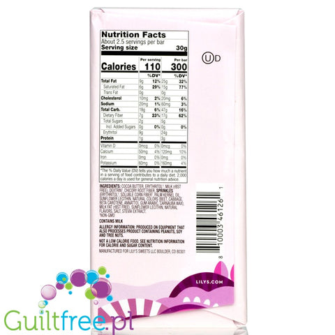 Lily's Sweets No Sugar Added White Chocolate Style Bars, Birthday Cake