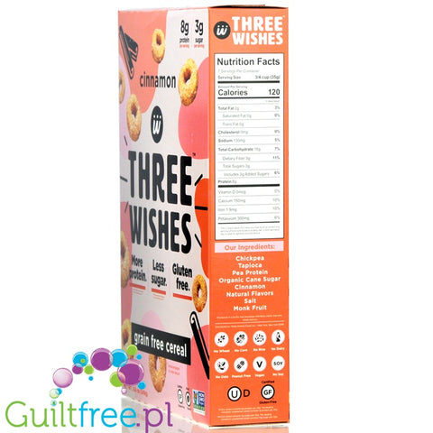 Three Wishes Grain Free Cereal, Cinnamon 