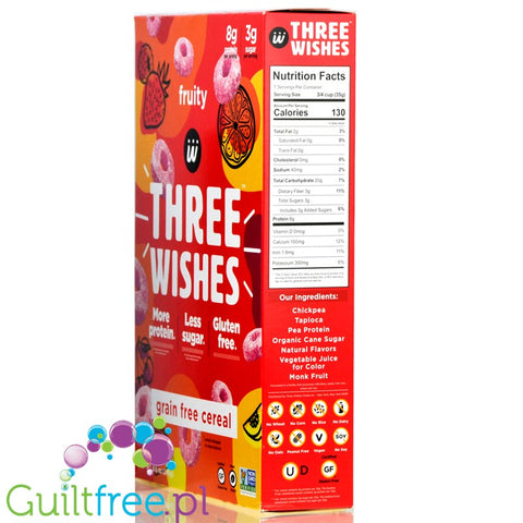 Three Wishes Grain Free Cereal, Fruity