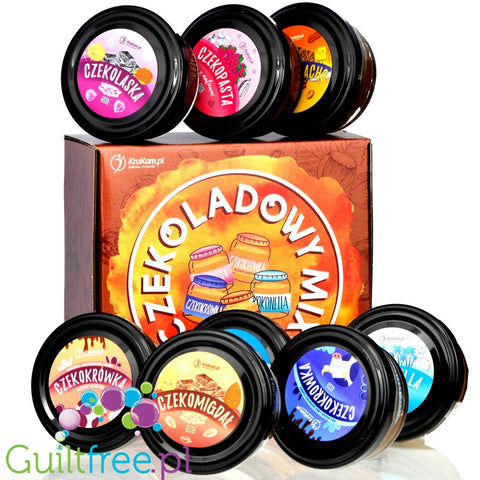 Krukam Sampler Box - 8 different chocolate spreads 100%, 8 x 30g