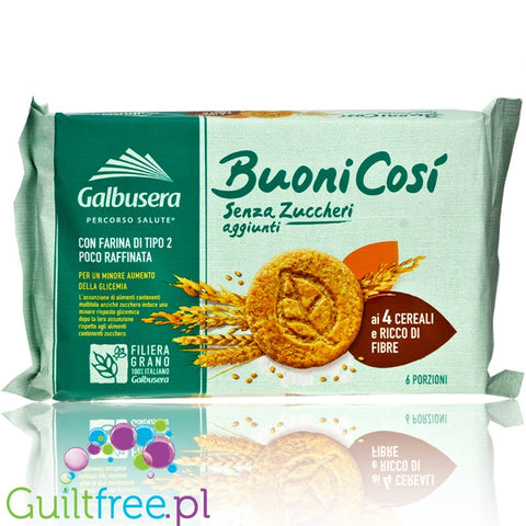 Buoni Così Frollino 4 Cereali - multigrain Italian shortbread cookies with no added sugar 300g