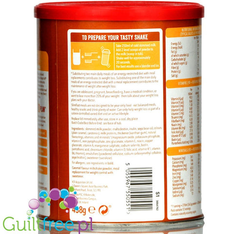 Slimfast Shake Powder Caramel 438g 