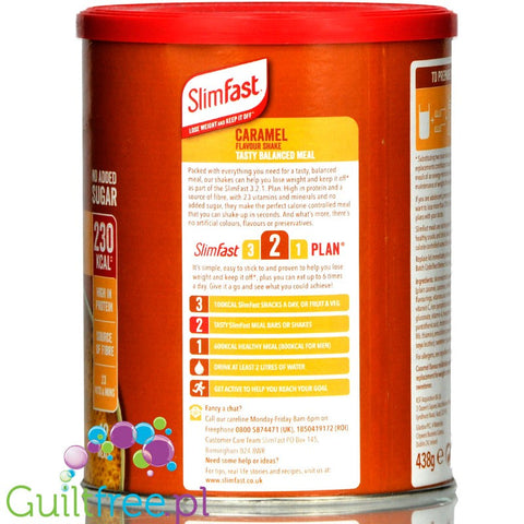 Slimfast Shake Powder Caramel 438g 