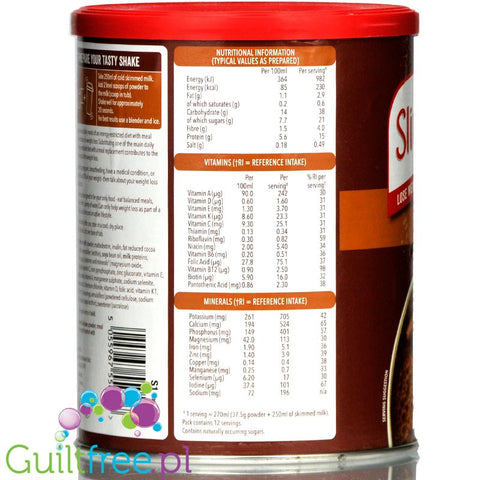 Slimfast Shake Powder 450g Chocolate