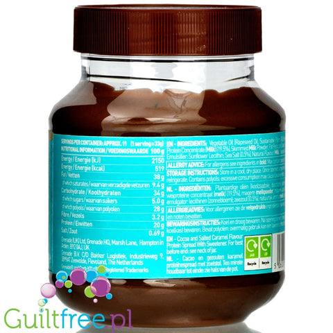 Grenade Carb Killa Spread 360g - Chocolate Chip Salted Caramel